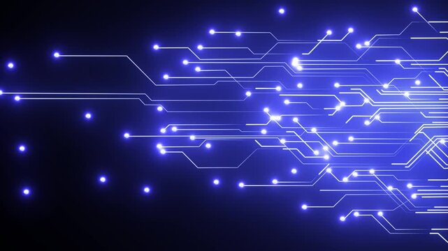 Abstract structure circuit computer cube technology business background. Vector art. and animation. 4k video