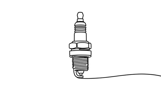 Spark plug illustration on white background.