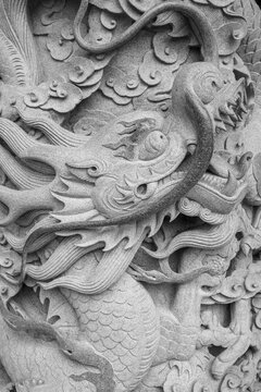 Element of a bas-relief on the wall of a Buddhist monastery