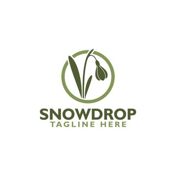 Snowdrop logo icon isolated on white background
