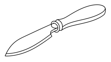 Obraz premium Illustration of a knife with white background.