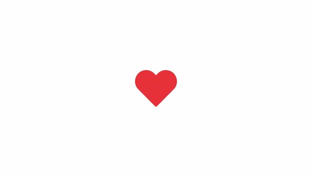 Social media heart like animation, Animated floating hearts Upward animation on a transparent background, Social media live style heart animation 
