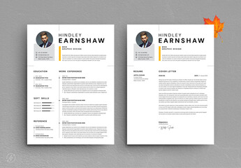Modern Resume CV and Cover Letter Template