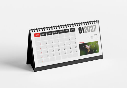 2027 Desk Calendar Template
