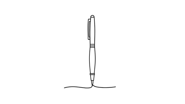 Minimalist pen drawing on white background.