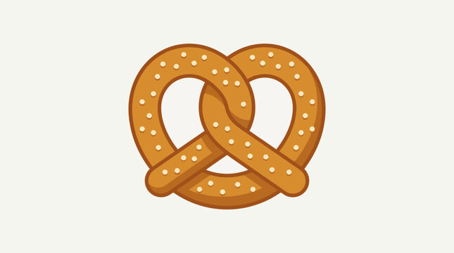 Golden brown pretzel snack with white seed topping