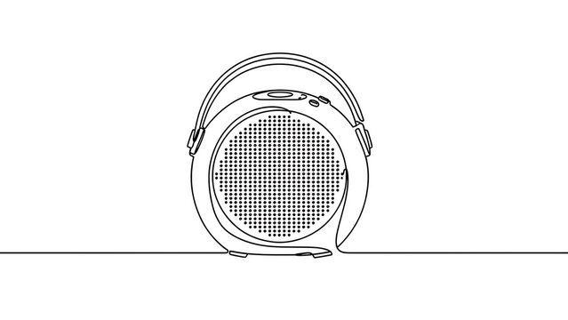 Vintage radio receiver white background.