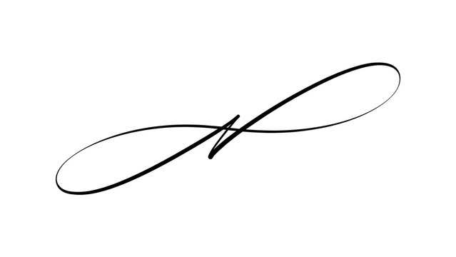 Elegant black infinity symbol on white background.
