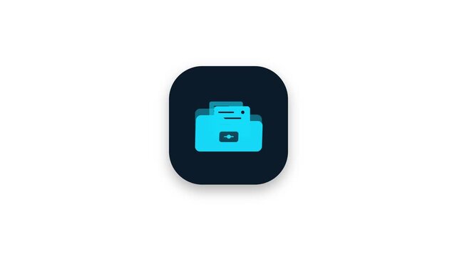 Minimalist file manager icon for digital interface