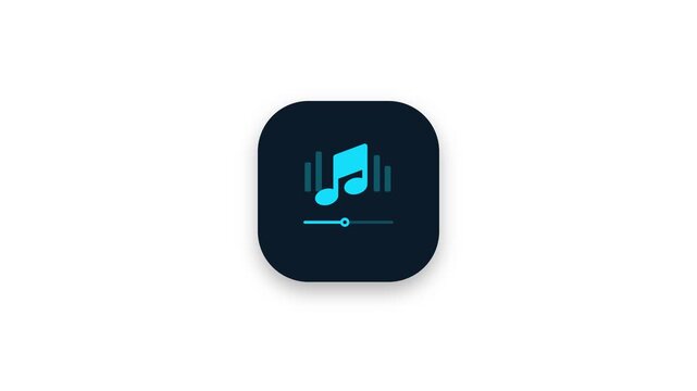 Modern music player application icon with equalizer