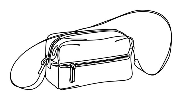 Handbag illustration on white background.