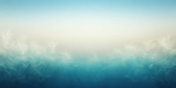 Serene Teal and White Feather Abstract Background Ideal for Design Projects and Digital Art Applications