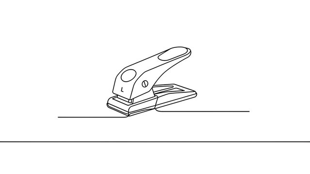 Simple hole punch tool on white background.