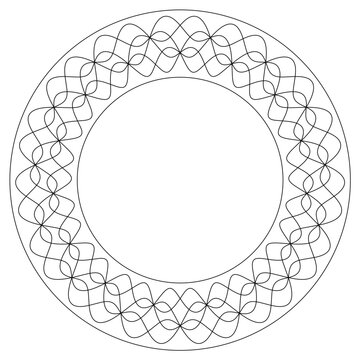 Impossible Circular Optical Illusion Line Vector