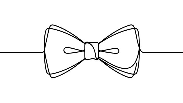 Elegant bow tie illustration on white background.