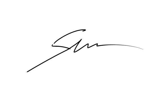 Elegant handwritten signature on white background.
