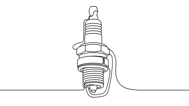 Spark plug illustration on white background.