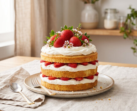 cheesecake with strawberries