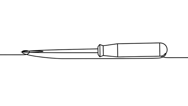 Simple knife illustration on white background.