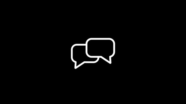 chat animated outline icon design