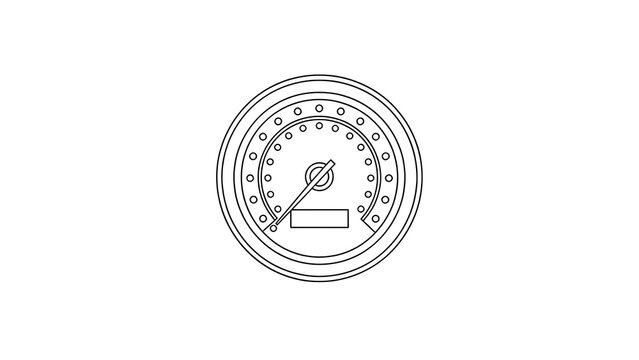 Speedometer gauge icon on white background.