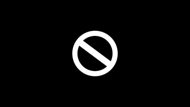 Prohibition sign, isolated on transparent background with alpha channel.