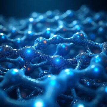Blue Molecular Monomers Polymerizing Inside Transparent 
