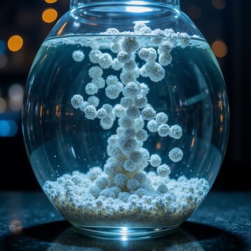 Fine Particles Flocculating Into Soft Clusters Inside a Glass Tank