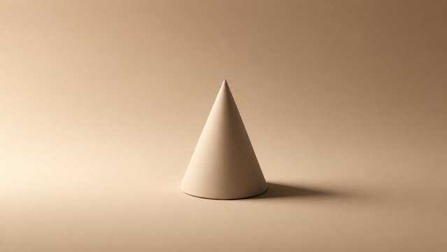 Cone shaped object in a clean contemporary commercial composition for commercial use