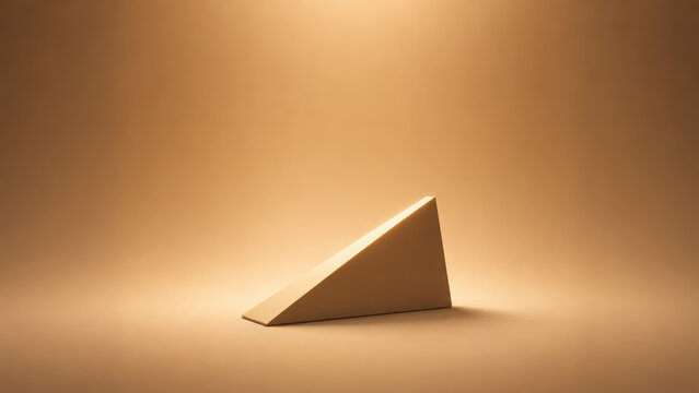 Triangular shape in a clean contemporary commercial composition for commercial use