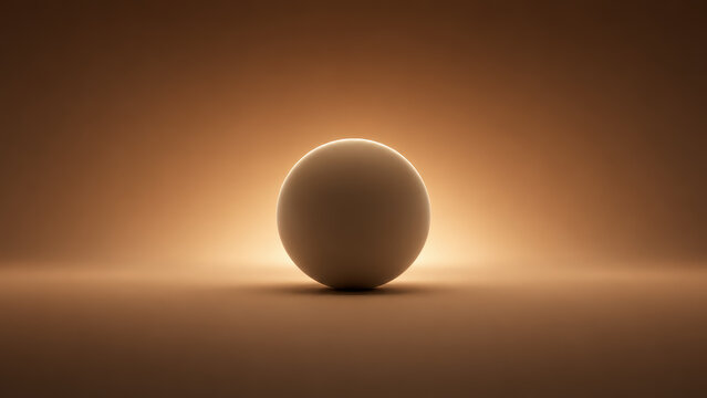 Single egg in a dark room in a bright contemporary architectural setting