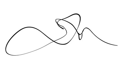 Obraz premium Elegant handwritten signature on white background.