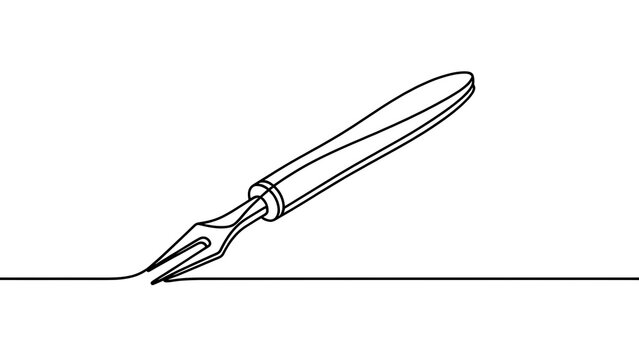Elegant fountain pen on white background.