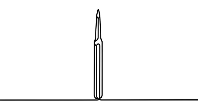 Syringe with needle on white background.