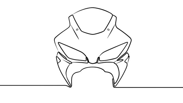 Futuristic predator helmet sketch white background.