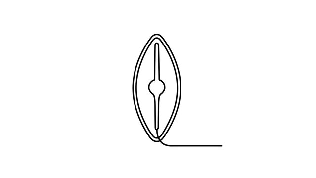 Minimalist shield icon on white background.
