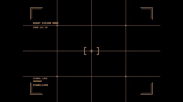 night vision recording interface minimalist security monitor thin line scanlines overlay design 4K