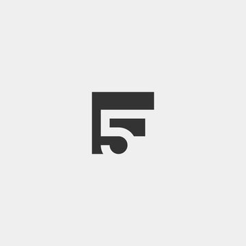 F5 monogram logo in black and white contemporary style
