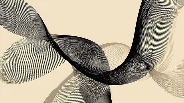 Abstract textured ink line art pattern with organic flowing shapes, abstract