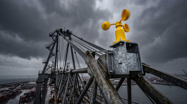 Anemometer and wind vane on a weather station.