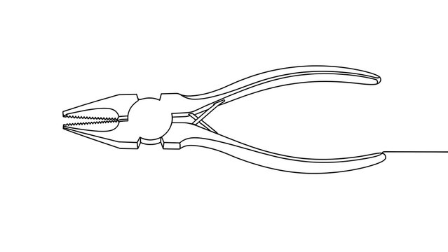 Pliers tool isolated on white background.
