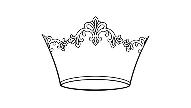 Elegant crown illustration on white background.