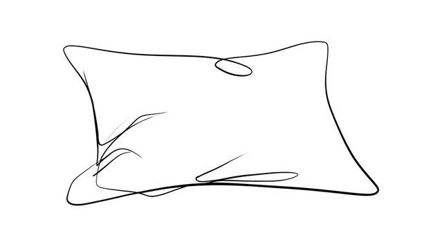 Simple pillow sketch on white background.