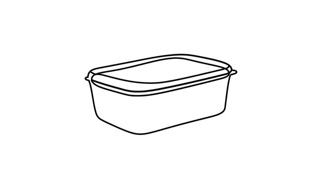 Empty plastic container on white background.