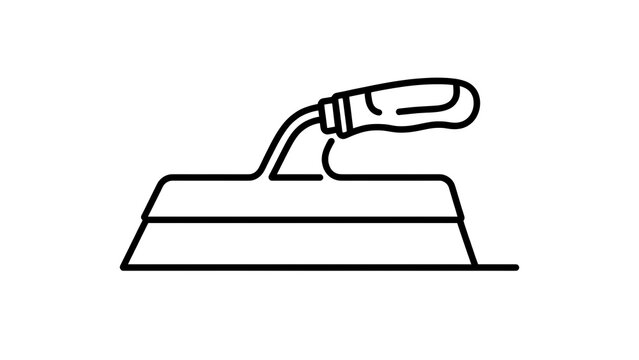 Hand trowel icon on white background.