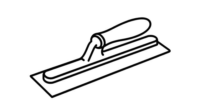 Putty knife tool illustration on white background.