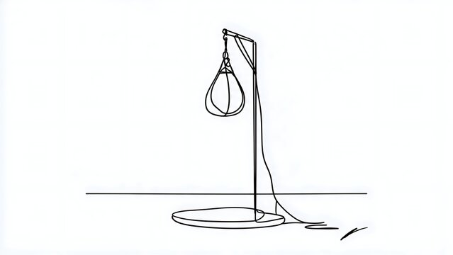 Punching bag illustration on white background.