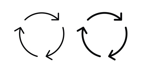 Obraz premium Recycle icon line illustrations set