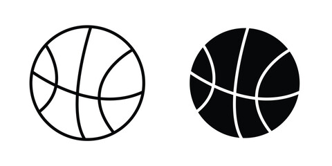 Basketball icon line illustrations set © Miraz