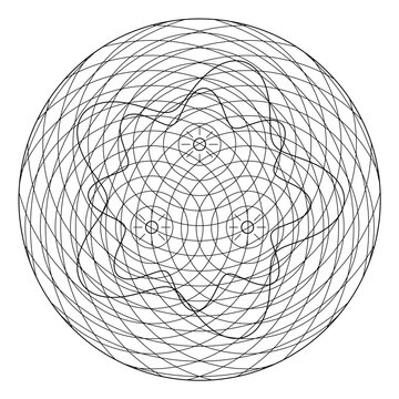 Energy Flow Rings Circular Abstract Line Vector